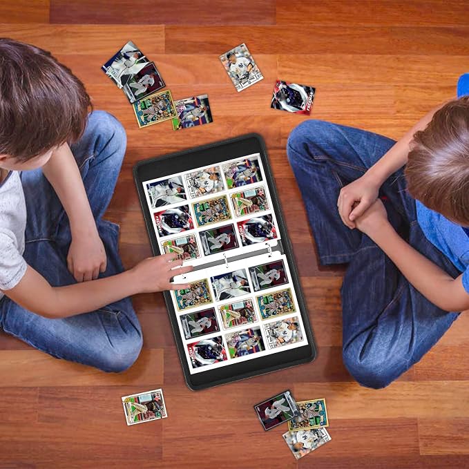 2026 Soccer Card Binder with Sleeve, 900 Pockets Trading Card Binder Sports Cards Storage Organizer for Football Baseball or Game Trading Cards with 50 Removable Sleeves Cards Collector Album