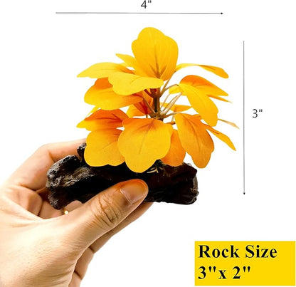 M2cbridge Artificial Fish Tank Plants Silk Aquarium Plastic Plant Aquatic Water Grass Foreground Decor(3PCS Small Colorful)