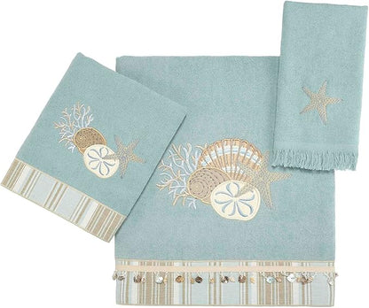 Avanti Linens - 3pc Towel Set, Soft & Absorbent Cotton, Coastal Home Decor