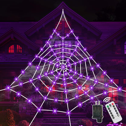 Giant Spider Webs Halloween Decoration Outdoor,Halloween Spider Web for Scary Halloween Yard Decorations