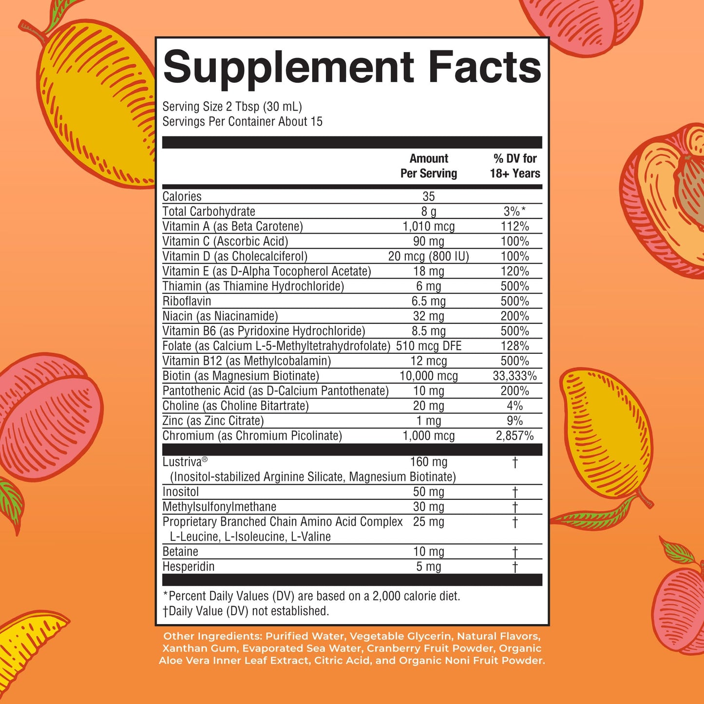 MaryRuth's Liquid Multivitamin + Hair Growth | Biotin 10000mcg | Lustriva Hair Growth Supplement | Clinically Tested in Women for Thicker Hair & Facial Wrinkles | Skin Care | Ages 18+ | 15.22 Fl Oz