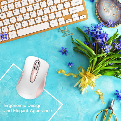 memzuoix 2.4G Wireless Mouse, 1400 DPI Mobile Optical Cordless Mouse with USB Receiver, Portable Computer Mice for Laptop, PC, Desktop, MacBook, 5 Buttons, Red