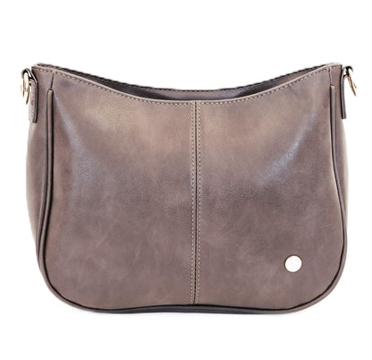 Modern+Chic Crossbody Bags for Women - Marissa Saddle Crossbody, Vegan Leather Shoulder or Handbag with Two Adjustable Straps