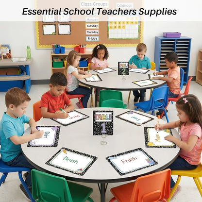 Lincia 12 Pcs Large 12'' Dry Erase Dots for Classroom Table Composition Dry Erase Circles Removable Sticker Spots for Whiteboards, Desks, Wall Decals, Student, Teacher School Supplies