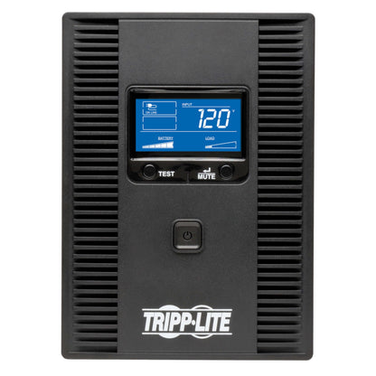 Tripp Lite 1000VA Smart UPS Battery Back Up, 500W Tower, 8 Outlets, LCD Display, AVR, USB, Tel / DSL / Coax Protection, 3 Year Warranty & $250,000 Insurance (SMART1000LCD) Black