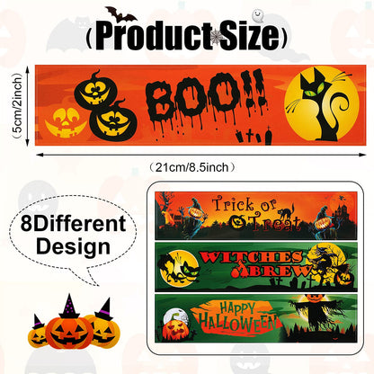 Marspark 80 Pieces Halloween Water Bottle Labels Ghost Witches Pumpkin Wrap Stickers Bottle Wrappers Halloween Party Supplies Decor Waterproof Colorful Party Water Bottle Label Sticker, 8.5 x 2 Inches