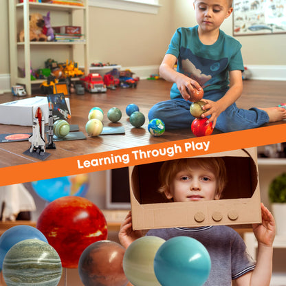 Planets for Kids Solar System Toys 3-5, Solar System for Kids, Space Toys for Kid 5-7, Science Toy Model, Space Balls, Astronaut Toy