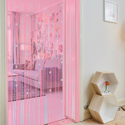 Beaded String Curtains for Doorways Boho Bedroom Decor Hanging Door Wall Beads Closet Window Curtain Room Divider Privacy Decorative (Pink, 39" W x 79" L)