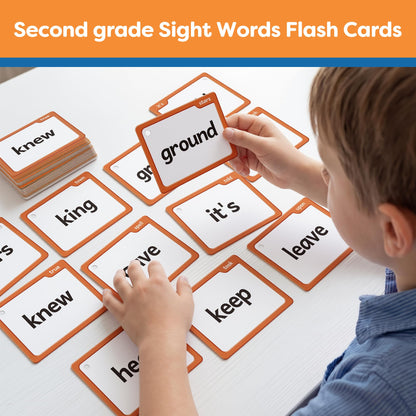 Torlam Sight Words Flash Cards for Kids 2nd Grade,Learn to Read Digraphs CVC Blends Long Vowel Sounds Spelling Reading Phonics Games for 7-8 Years, Site Words Classroom Homeschool
