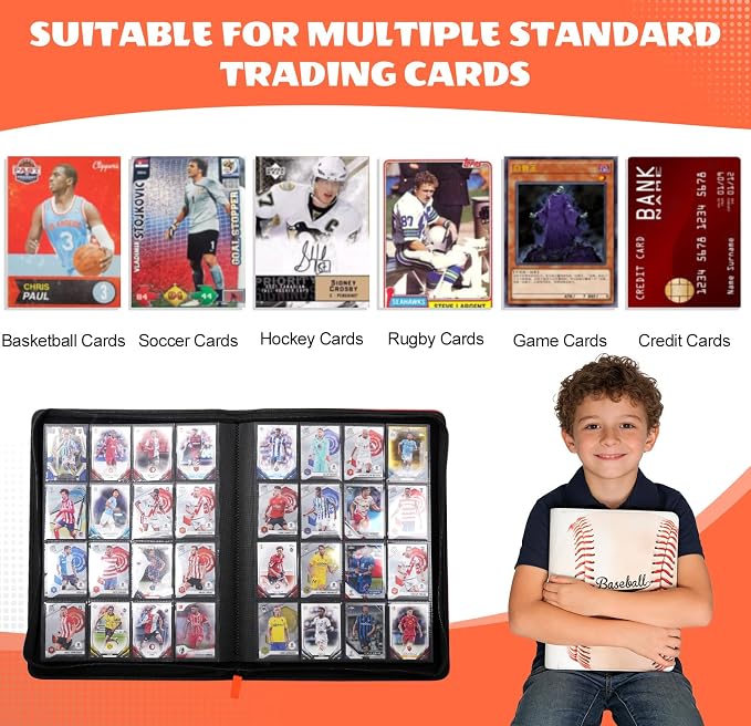 1000+ Pockets Trading Card Binder 1024 Capacity (16-Pocket, Baseball)