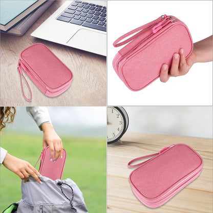 Pink Travel Gadget Bag - Ultimate Cable &accessories Organizer for Chargers, Phones & Memory Cards