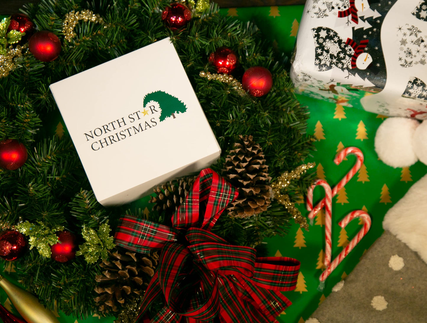 North Star Christmas | Baseball Bat Glass Ornament | Entertainment Collection