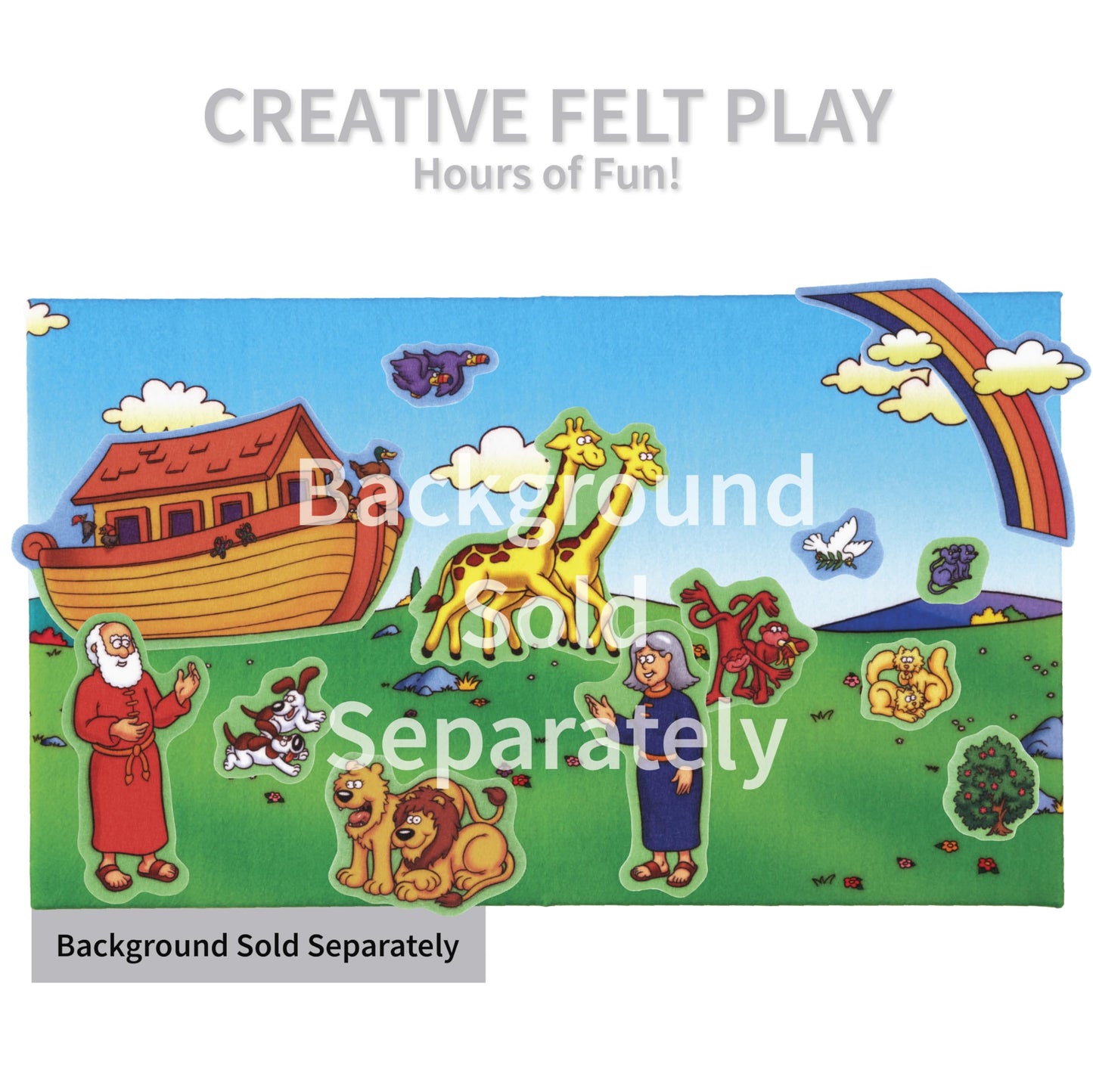 Little Folk Visuals Beginners Bible: Noah's Ark Precut Felt Pieces, 20 Pieces Set