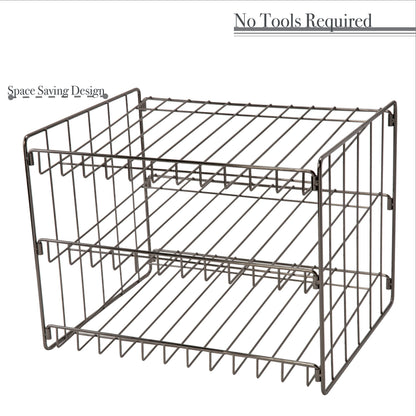 Kitchen Details 3 Tier Can Organizer | Canned Food Storage Rack | Kitchen Cabinet and Pantry Organization | Holds 36 Cans | Space Saving | Chrome