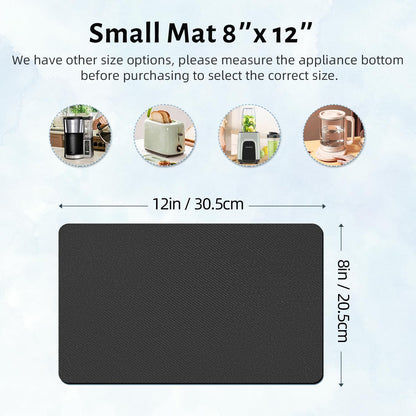 LOPNUR 14"x10" Small Appliance Slider, Appliance Sliders for Kitchen Appliances, 360° Rotating Sliding Tray for Coffee Maker, Heat Resistant Mat Cut to Fit Stand Mixer Air Fryer Microwave, Gray