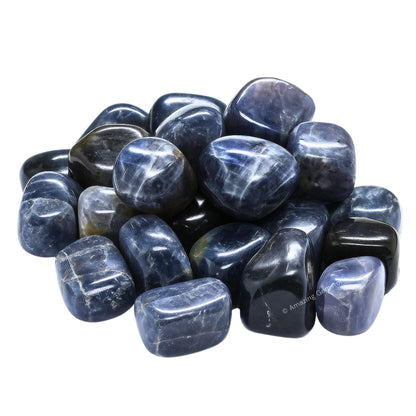 Amazing Gemstone Iolite Crystals and Healing Stones Tumbled - 1000+ Carats Iolite Stone Gem Stones, Natural Healing Stones for Energy Balance, Stress Relief - Premium Polished Gems Rocks