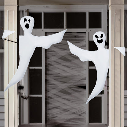 JOYIN Halloween 2 Pcs Tree Wrap Ghost Decoration Outdoor, 53” Bendable Flying Ghost for Trees Yard Lawn Garden Prop, Party Supplies, Haunted House Indoor Decor