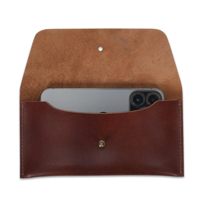 CestAntiQ Leather Currency Pouch (Wine) Large Flap Continental Wallet with Button Closure Utility Organizer Bag for Cash Coins Handmade Leather Money Pouch Currency Envelope Storage Bag for Men Women