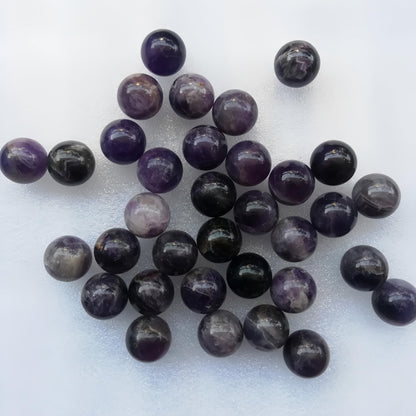 Sunshcat Natural Amethyst 0.78 Inchs Crystals and Healing Stone Ball Set,Home Desktop Feng Shui Array Decoration(7 Pieces) ﻿