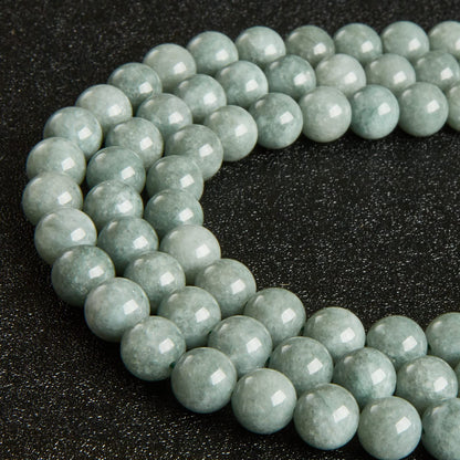 45pcs 8mm Natural Burmese Jade Beads Gemstone Beads Round Loose Beads for Jewelry Making