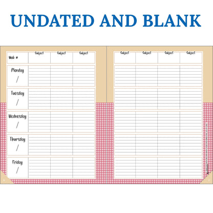 Carson Dellosa Education Teachers Plant Seeds That Grow Together 128-Page Teacher Planner, Undated 8"x11" Lesson Plan Farmers Market Themed Book With Stickers, Class Schedule, Weekly Calendar, Classroom Must Haves, Homeschool Essentials, School Supplies