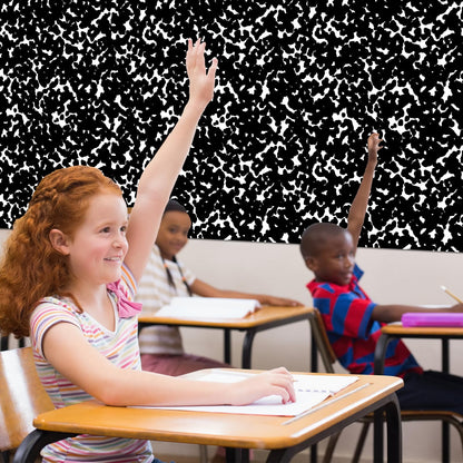 120x47 in Bulletin Board Fabric Background Back to School Classroom Decoration Large Polyester Photography Backdrop for Class Home Office Wall Decor Pillows Curtains Crafts Composition Notebook