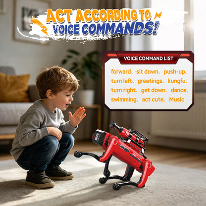 TUEESN Smart Robot Dog - Interactive STEM Toys with Voice & Remote Control, 30+ Lifelike Actions, Programmable Play, 25m Range, Durable & Safe - Best Gift for Kids 3-10 (Firefighting Edition)