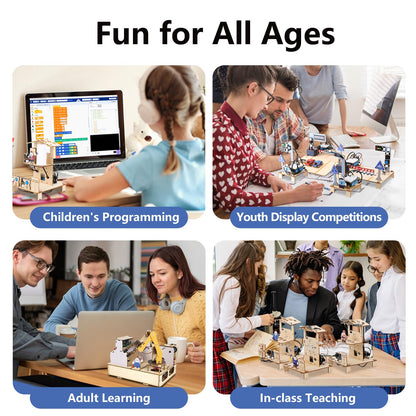 ESP32 IoT Smart Traffic Starter Kit for Kids 10+, 3D Wooden Puzzles STEM Science Kit School Educational Set DIY Crafts Coding Toys for Adults Teens 9 10+