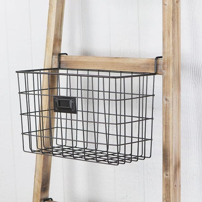 4 Metal Storage Basket Ladder