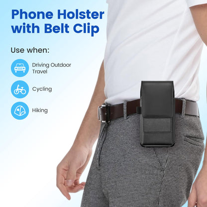 Mopaclle Phone Holster with 360° Rotating Clip,Cell Phone Belt Holder Compatible with iPhone 17 Pro Max/Air,iPhone 16 Pro Max,15 14 Pro Max & Plus,Galaxy S25+/S24+/S23+ & FE Models, Fit with Case On