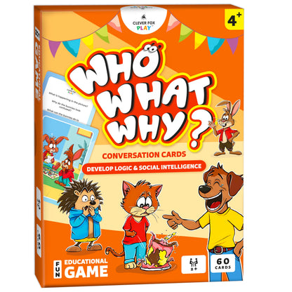 Who What Why Conversation Cards for Kids – Learning Game for Social Skills, Emotional Intelligence & Critical Thinking – Speech Therapy Resources, Sequencing Game & Articulation Materials, Ages 4+