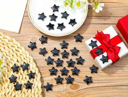 DUQGUHO 20 Pcs Black Obsidian Crystals Star Natural Healing Crystal Set Polished Stone Protection Sacred Meditation Energy Reiki Balancing Crystal