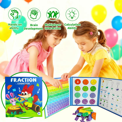 Magnetic Fraction Tiles and Circles Set, Hands-On Math Manipulatives for Kids, Montessori Early Childhood Education Materials for School and Homeschool Use