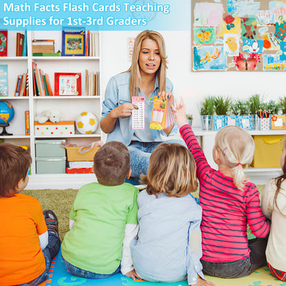 PEASUG Multiplication and Division Flash Cards 30 Pcs, 0-12 Math Flash Cards with 4 Dry Erase Pens 2 Rings, Educational Time Table Flash Cards for 1st-3rd Graders Multiplication Game