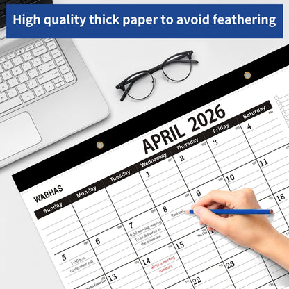 Desk Calendar 2026,April 2026 to September 2027,Desk Calendar 2026-2027 with to-do list,2026 Calendar -18 Months,Calendar 2026-2027-17" x 12" for Home or Office.