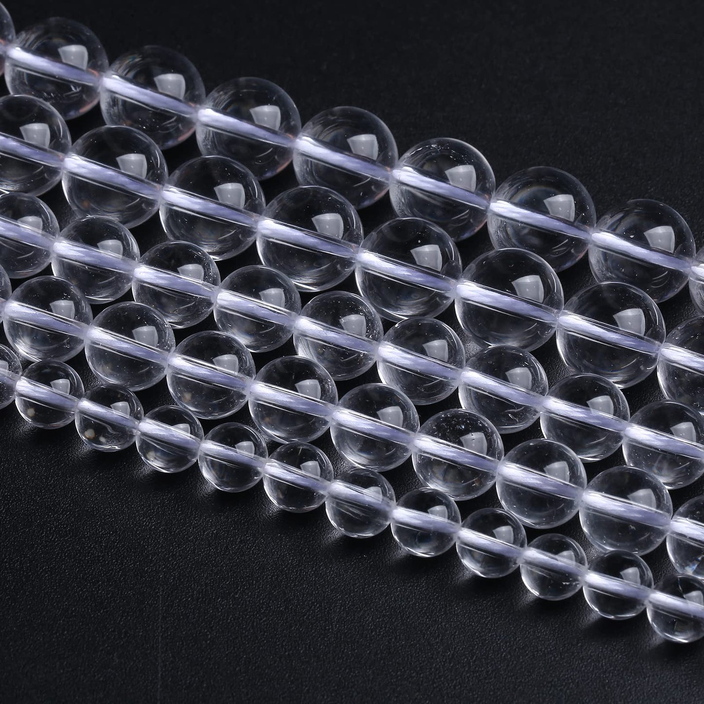 4MM 86PCS Natural Clear White Crystal Quartz Gemstone 3A Grade Round Loose Beads for Jewelry Making DIY Bracelet 1 Strand 15''