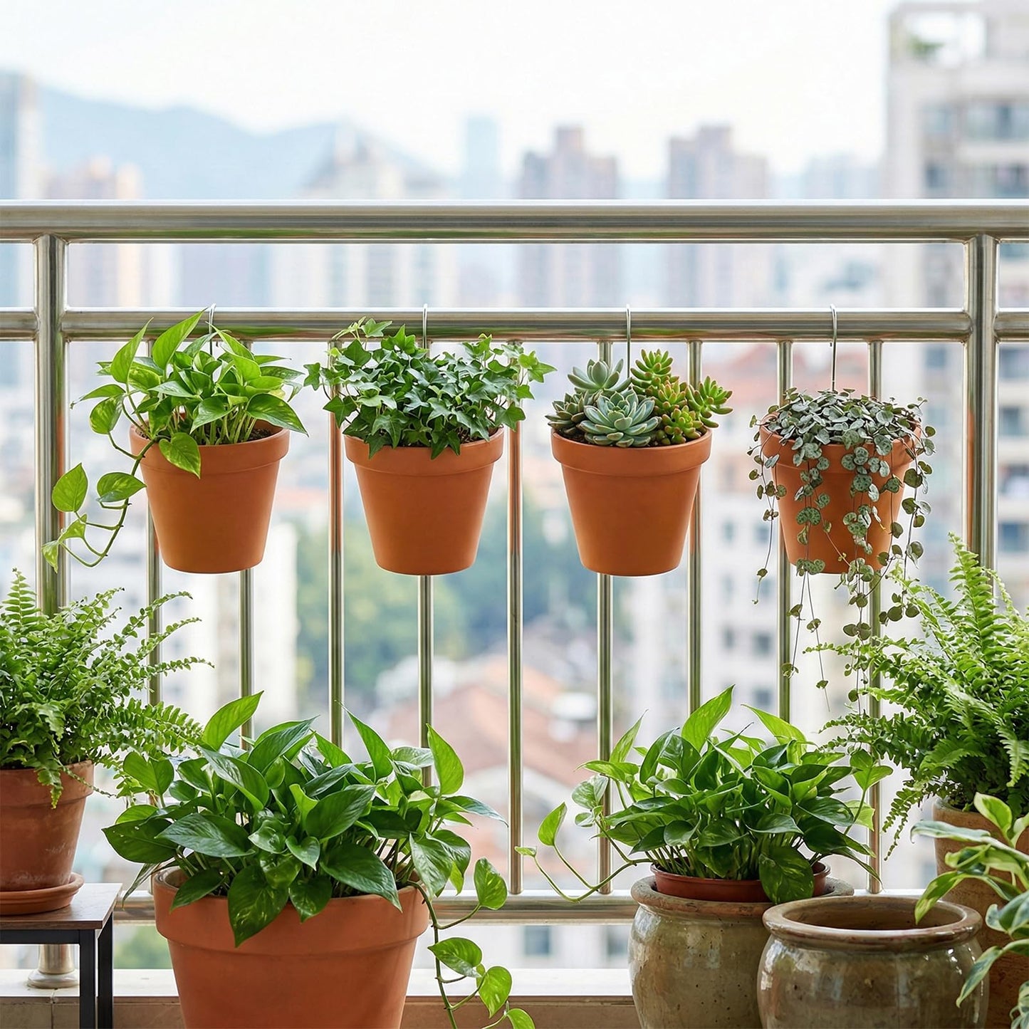 Suwimut 30 Pack Terracotta Pot Hangers, Stainless Steel Flower Pot Clips for Clay Pots, Wall and Fence Mounted Vertical Hanging Metal Plant Pots Hook for Indoor Outdoor Patio Balcony Garden Plants