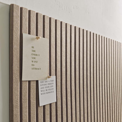 Large Cork Boards for Walls 48"x 36" - 1/2” Thick Bulletin Board, 12 Pack Felt Wall Tiles with Slat Wall Paneling, Pin Board Cork Boards Office - Tan