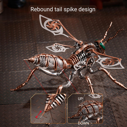 3D Metal Wasp Puzzles for Adults Model Kits Mechanical Building Blocks Difficult DIY Assembly for Men