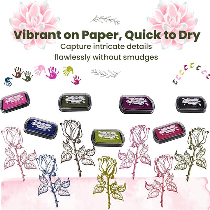 Washable Ink Pad, Best Stamps for Kids, Kids Crafts, Paw Print Kit, Baby Footprint Kit, Stamp Pads on Scrapbooking, Fingerprint Ink Pad, Easy to Wash Off Skin| Large | Safe Non-Toxic (Wood Bark)