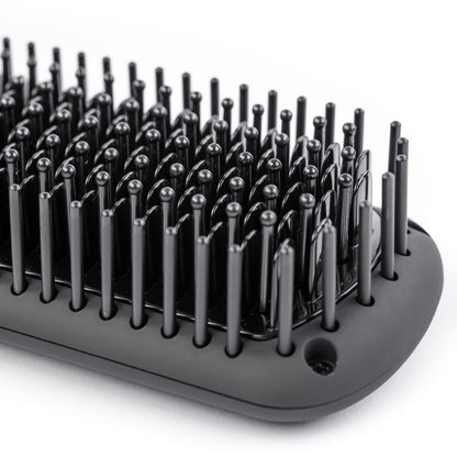L'ANGE HAIR Le Vite Straightening Brush | Heated Straightener Flat Iron for Smooth, Anti Frizz Hair | Dual-Voltage Electric Brush Straightener | Hot Brush for Styling
