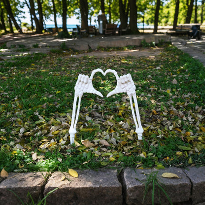 Seasons Halloween Skeleton Stakes Decorations, Love Pose 2 Piece Hands Arms with Lawn Stakes for Outdoor Yard Garden Graveyard Haunted House Decor