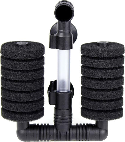 AQUANEAT 1 Pack Double Bio Sponge Filter, for Fry, Betta, Shrimp, Nano, Aquarium Fish Tank