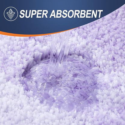 OLANLY Bathroom Rugs Mat 30x20, Extra Soft Absorbent Microfiber Bath Rugs, Rubber Backing, Quick Dry, Machine Washable Bath Mat for Bathroom Floor, Tub and Shower, Home Decor Accessories, Light Purple