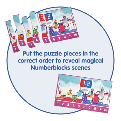 hand2mind Numberblocks Sequencing Puzzle Set, ﻿Sequence Cards, Matching Game, Math Toys, Toddler Educational Toys, Preschool Learning Activities, Kids Birthday Gifts, Easter Basket Stuffers for Kids