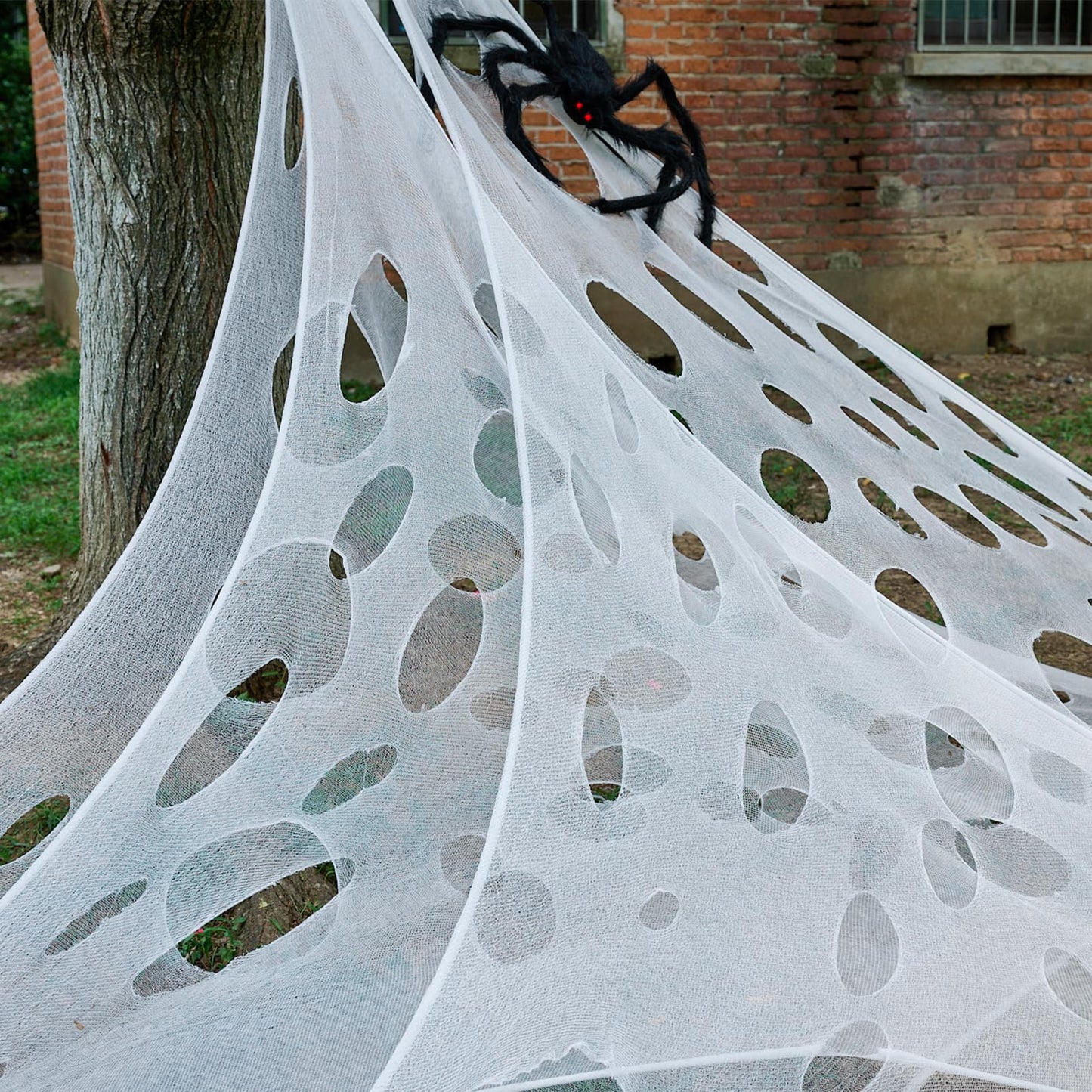 VICAMB 470sqft Giant Spider Web Halloween Decorations Outdoor Cut Your Own Spider Web Netting Beef Netting for Haunted House,Halloween Party Decoration