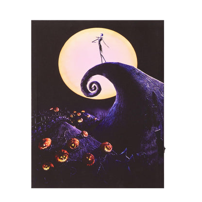 Nightmare Before Christmas LED Light Up Canvas Wall Art featuring Jack Skellington, 11"W x 14"H