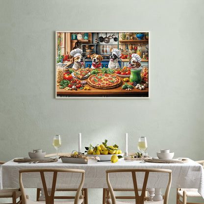TangMosaic Funny Dog Pizza Jigsaw Puzzle, 1000 Piece Puzzle for Adults, Food Kitchen Puzzles, Animal Pet Lover Challenging Puzzles, Interlock Perfectly No Dust, Gifts for Mother's Father's Day