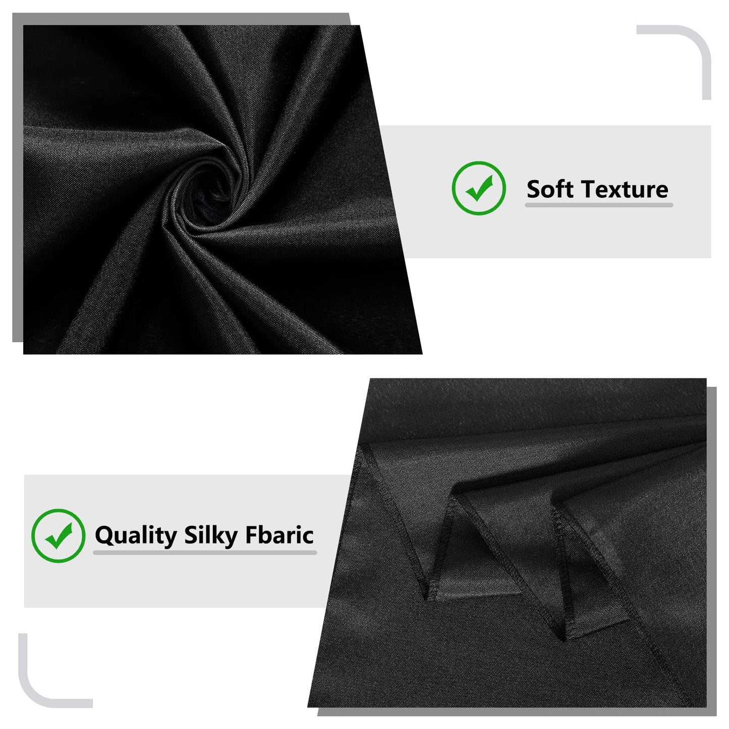 Black Backdrop Curtain for Party, Halloween Backdrop Rod Pocket Photo Drapes Panels Fabric Curtain Backdrop Black Birthday Party Decor for Boys Teens Men,5ft x 7ft, 2 Panels