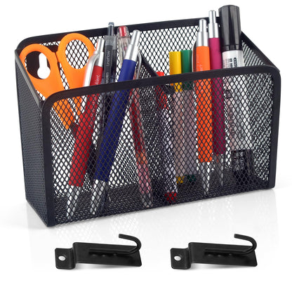 SMAODSGN Wall Hanging Pencil Holder With Slatwall J Hooks Slatwall Pencil Cup Wall Mounted Pen Holder Wall Marker Holder Metal Pencil Holder For Paintbrushes Pegboard Classroom Home
